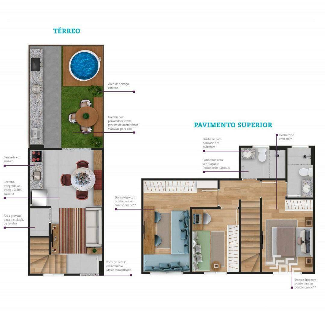 Casa de Condomínio à venda com 3 quartos, 65m² - Foto 3