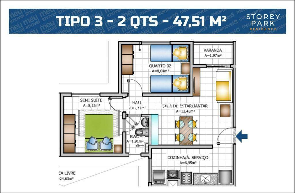 Apartamento Lançamentos com 2 quartos, 46m² - Foto 24