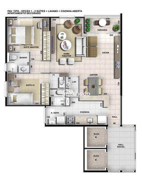 Apartamento para alugar com 3 quartos, 80m² - Foto 47