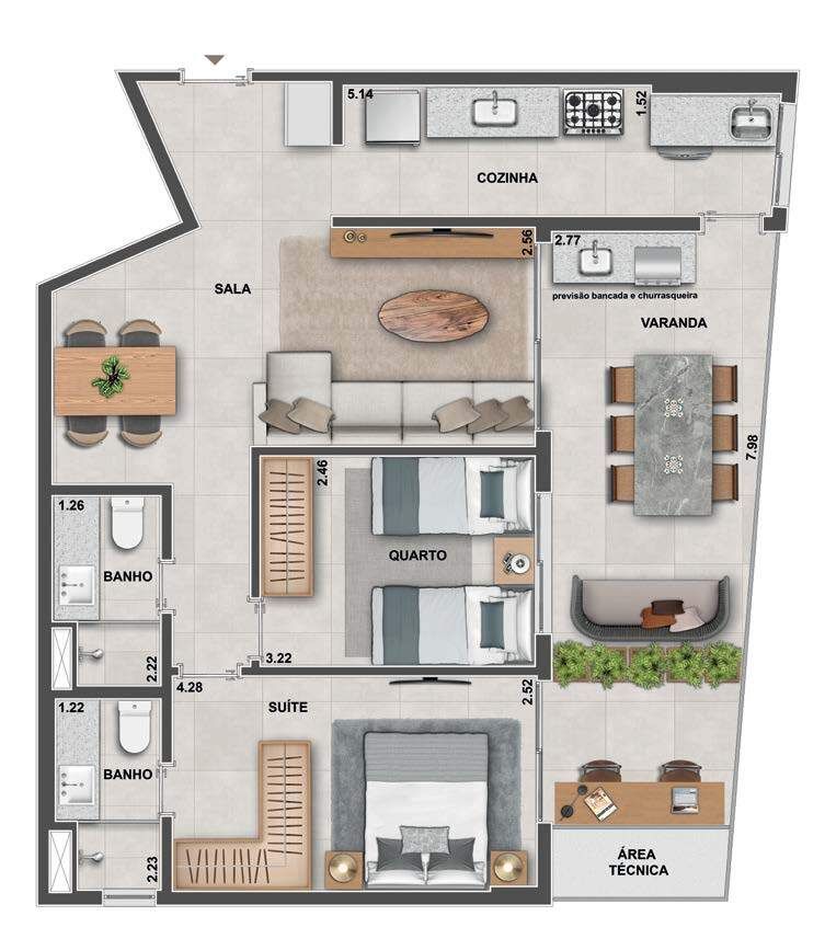 Apartamento à venda com 2 quartos, 70m² - Foto 38