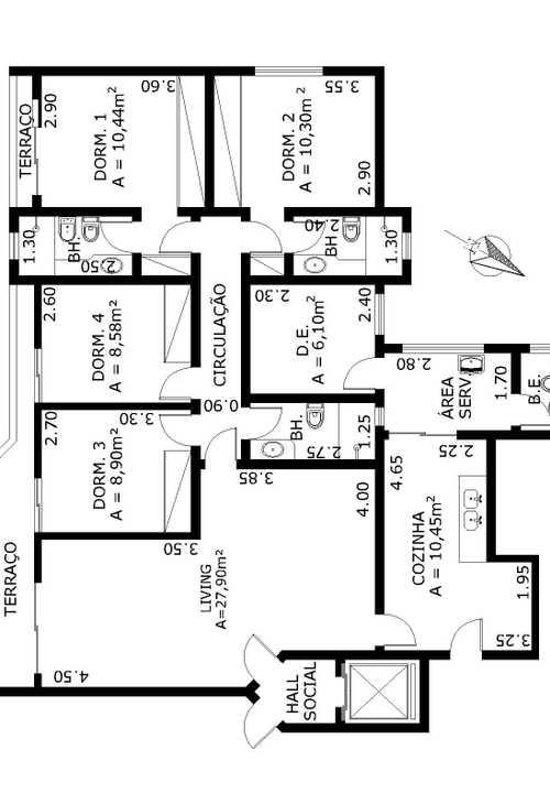 Apartamento à venda com 4 quartos, 140m² - Foto 7