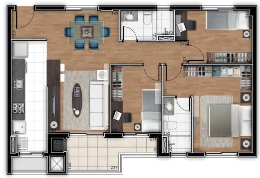 Apartamento à venda com 3 quartos, 82m² - Foto 35