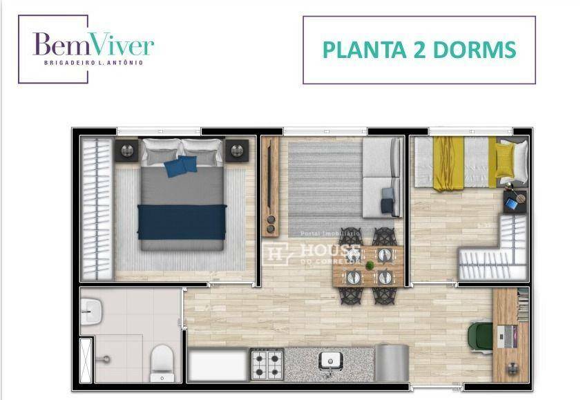 Apartamento à venda com 1 quarto, 24m² - Foto 8