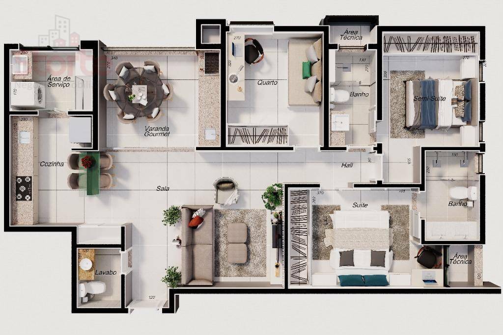 Apartamento à venda com 3 quartos, 97m² - Foto 5