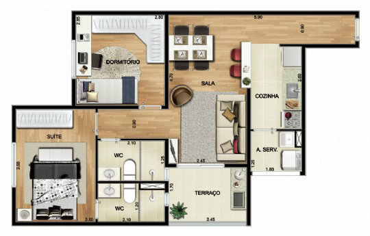 Apartamento à venda com 2 quartos, 65m² - Foto 11