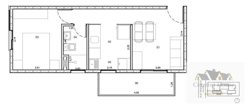 Apartamento à venda com 1 quarto, 43m² - Foto 8