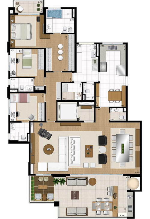 Apartamento à venda com 4 quartos, 213m² - Foto 5