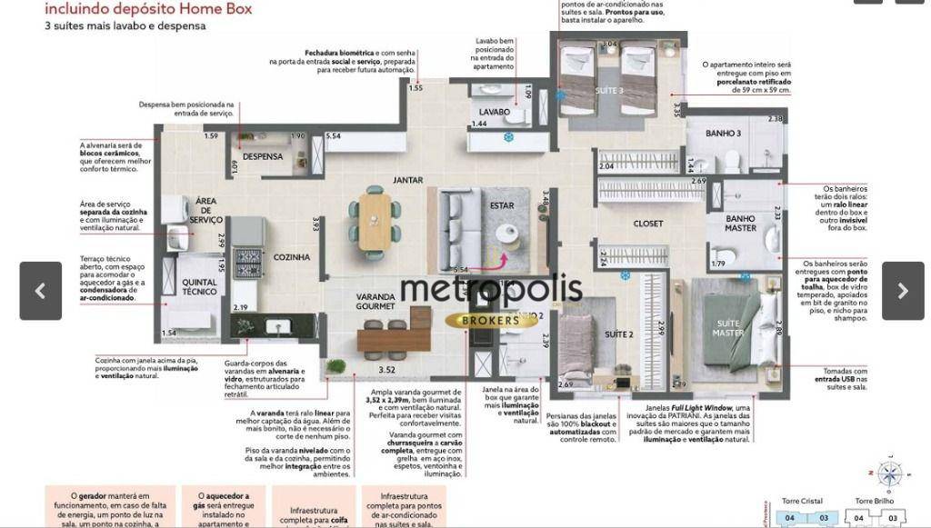 Apartamento, 3 quartos, 117 m² - Foto 2