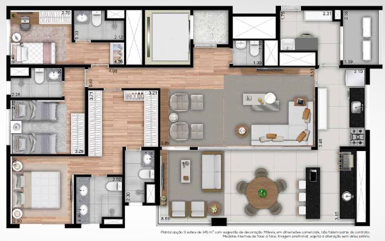 Apartamento à venda com 4 quartos, 146m² - Foto 6