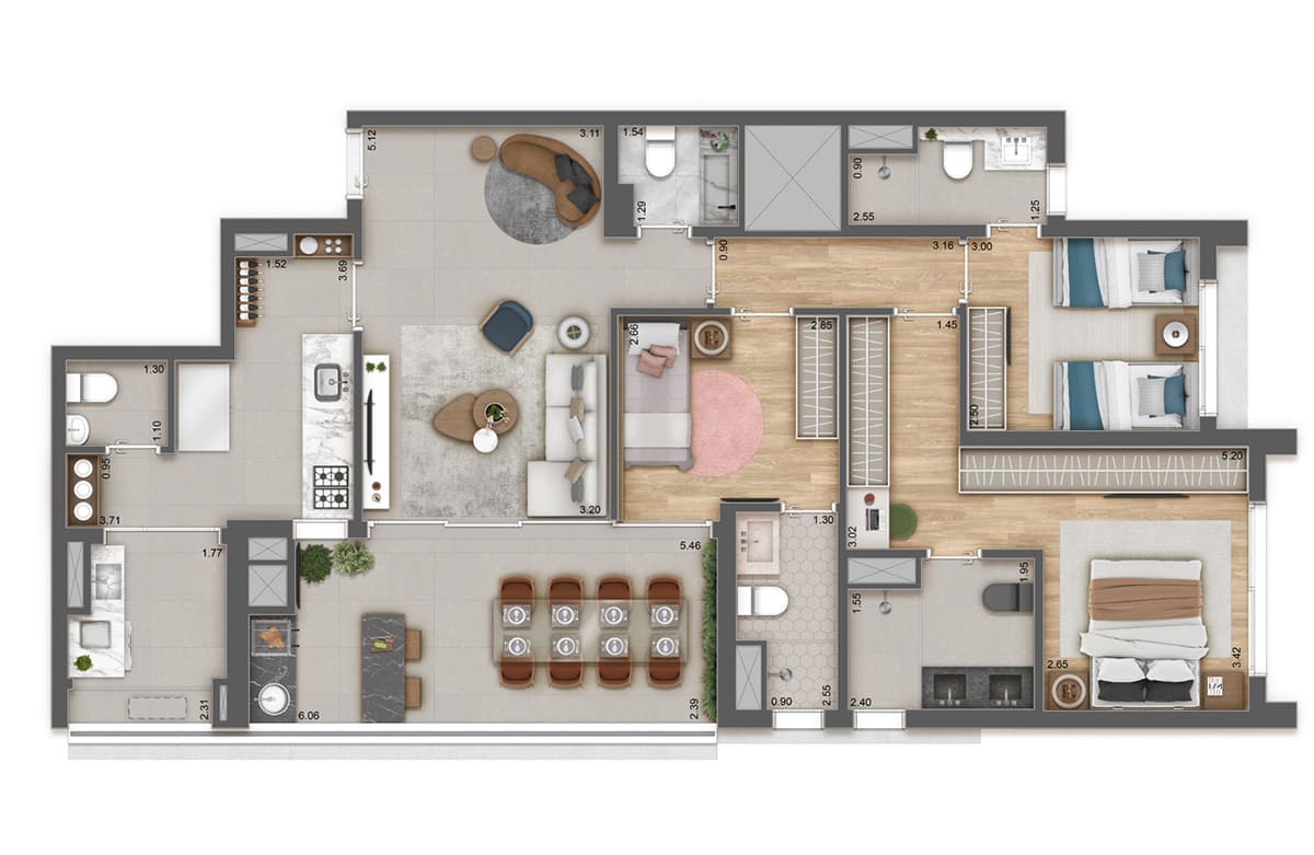 Apartamento à venda com 3 quartos, 109m² - Foto 9