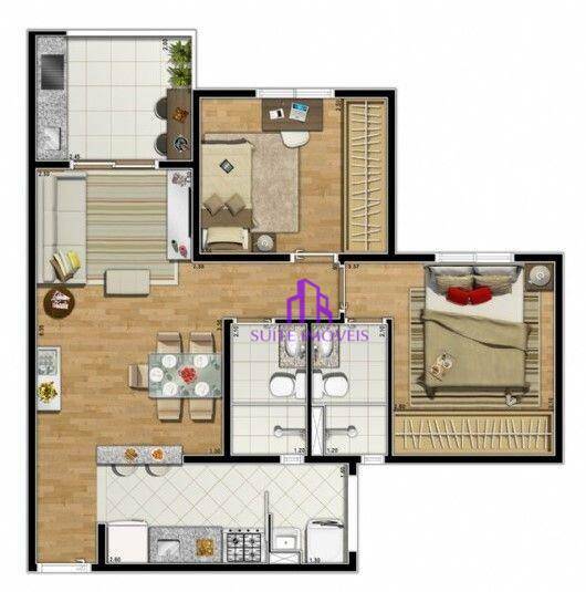 Apartamento à venda com 2 quartos, 50m² - Foto 1