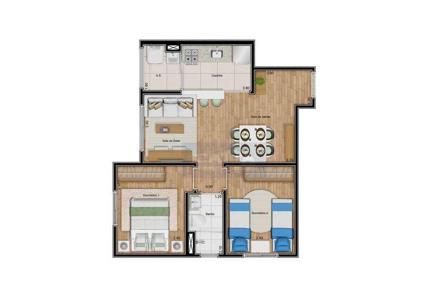 Apartamento à venda com 2 quartos, 46m² - Foto 38