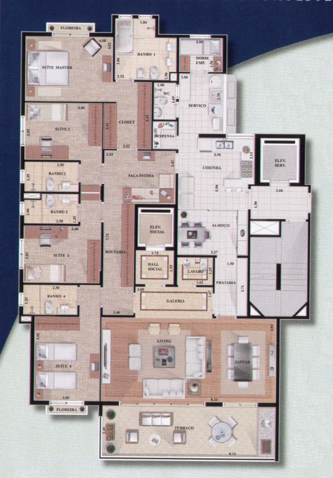 Apartamento à venda com 4 quartos, 205m² - Foto 5