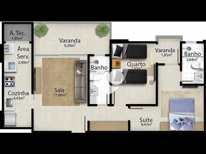 Apartamento à venda com 3 quartos, 88m² - Foto 18