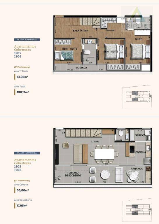 Cobertura, 2 quartos, 107 m² - Foto 4