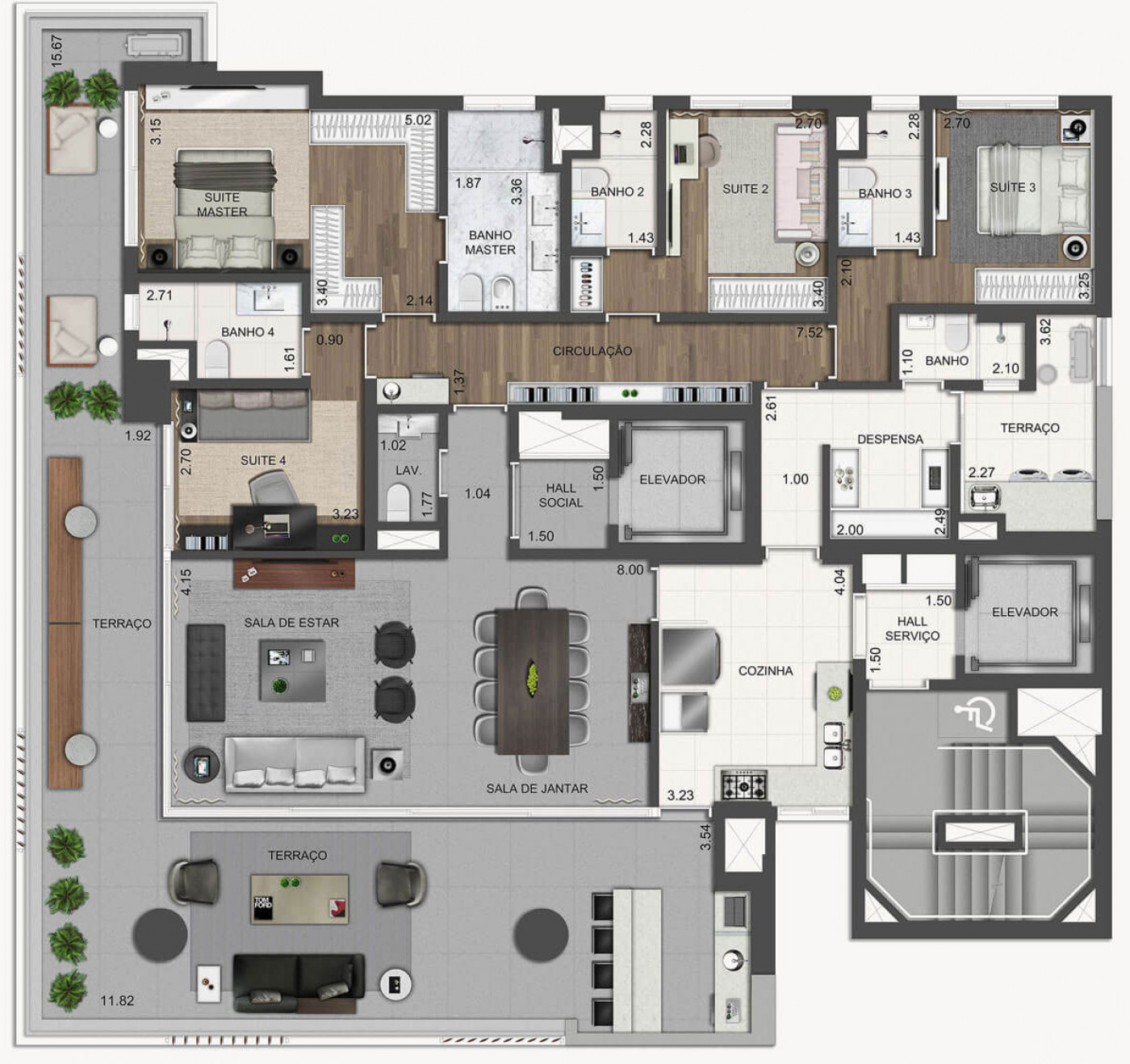 Apartamento à venda com 4 quartos, 251m² - Foto 17