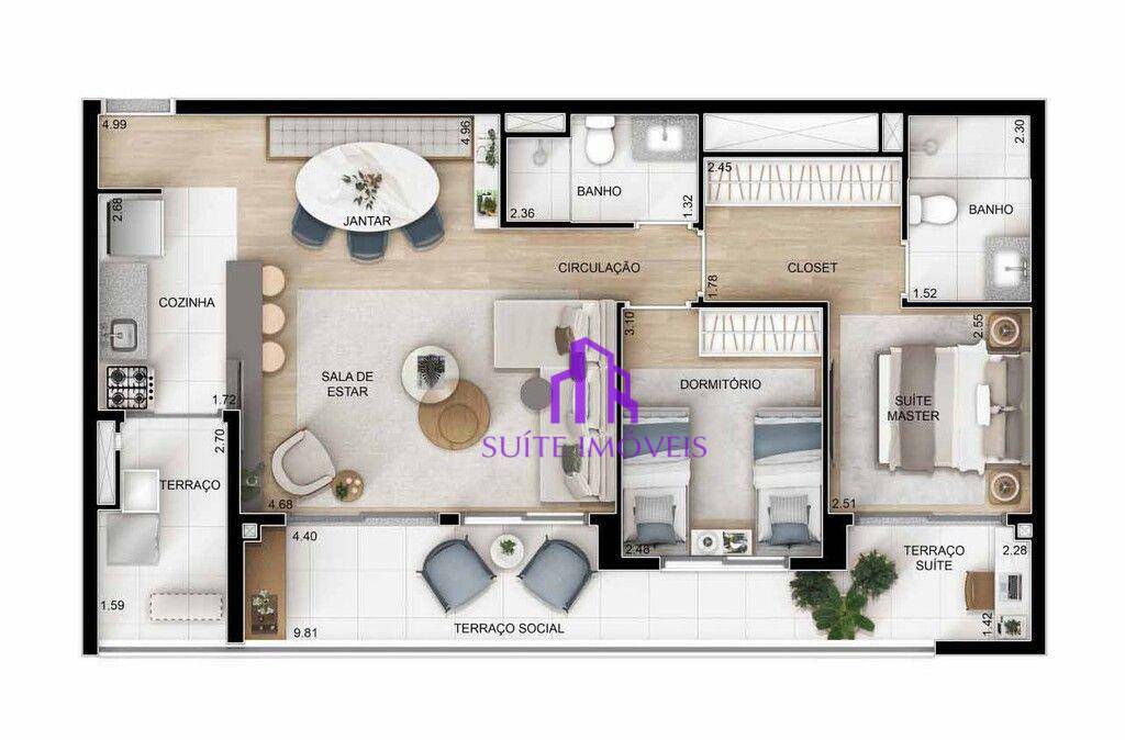 Apartamento à venda com 3 quartos, 80m² - Foto 10