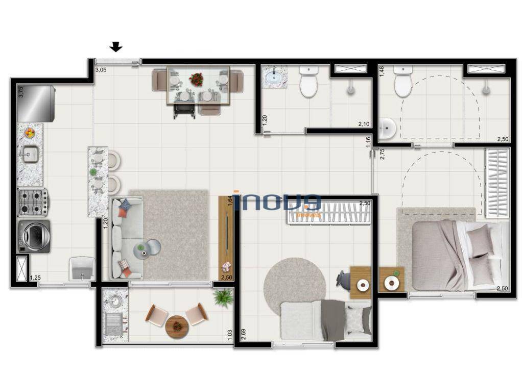 Apartamento à venda com 2 quartos, 48m² - Foto 10