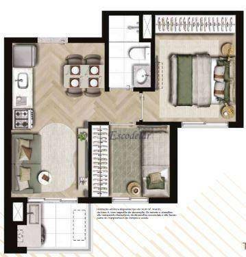 Apartamento à venda com 2 quartos, 41m² - Foto 2