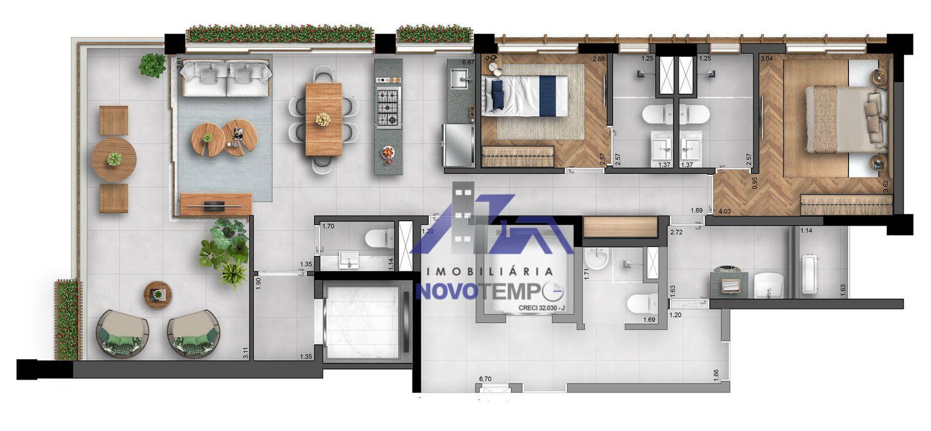 Apartamento à venda com 2 quartos, 105m² - Foto 19