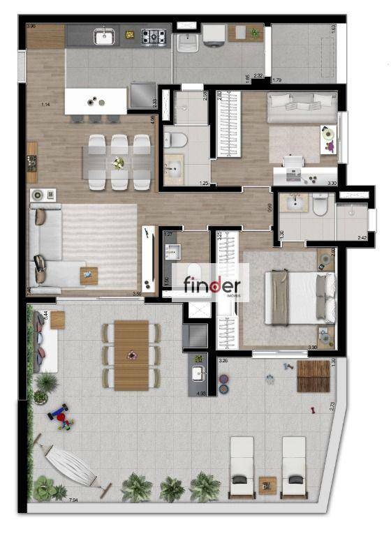 Apartamento à venda com 3 quartos, 123m² - Foto 80