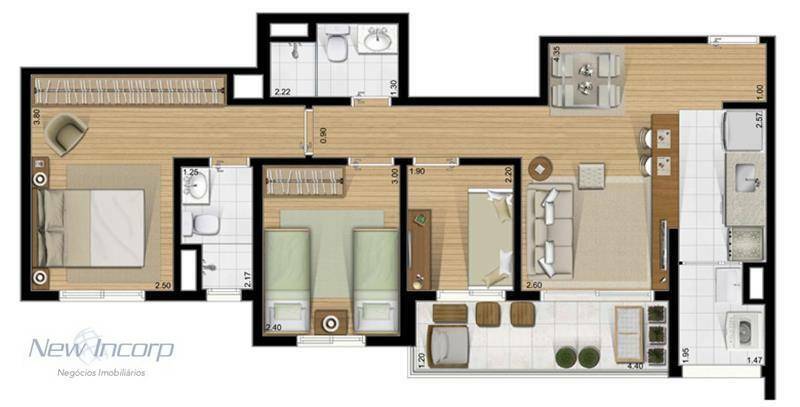 Apartamento à venda com 3 quartos, 105m² - Foto 105