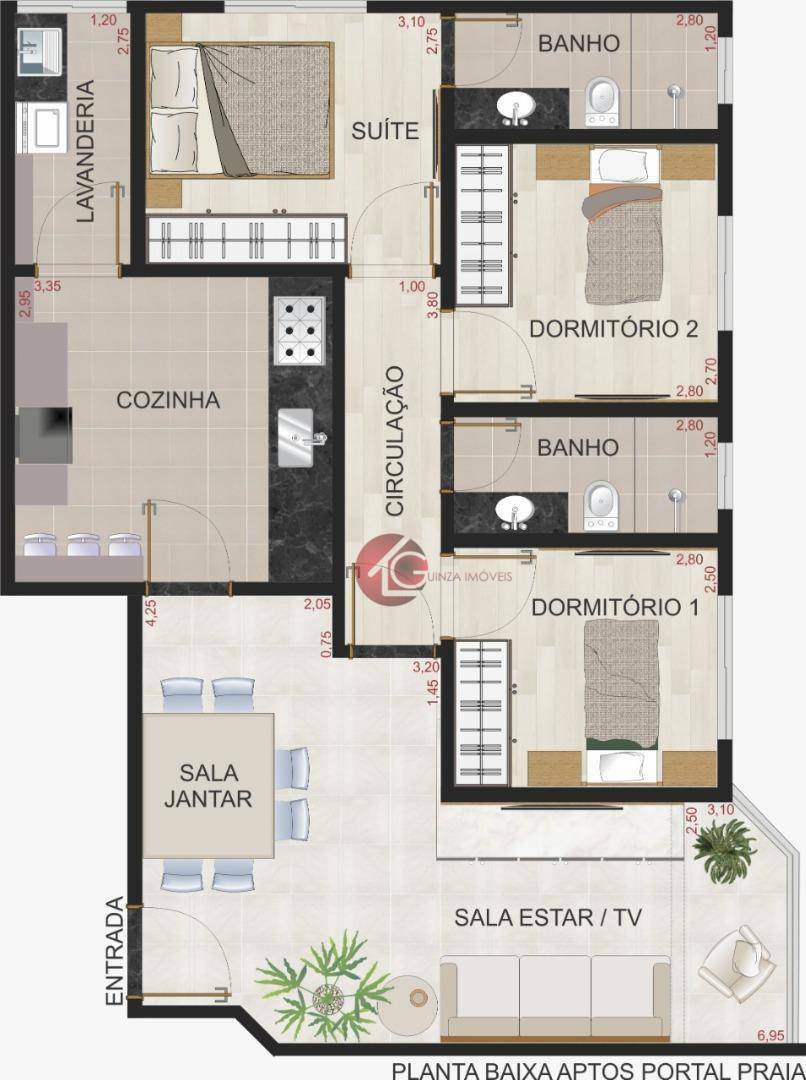 Apartamento à venda com 3 quartos, 76m² - Foto 2