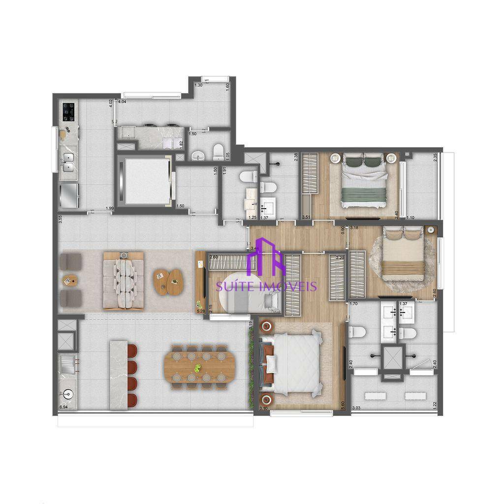 Apartamento à venda com 3 quartos, 143m² - Foto 9