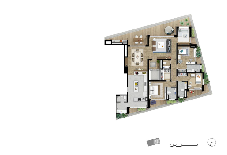 Apartamento à venda com 3 quartos, 210m² - Foto 3