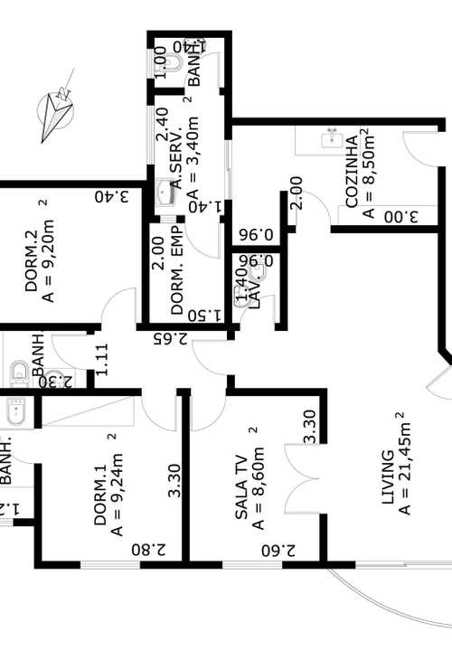 Apartamento à venda com 3 quartos, 98m² - Foto 3