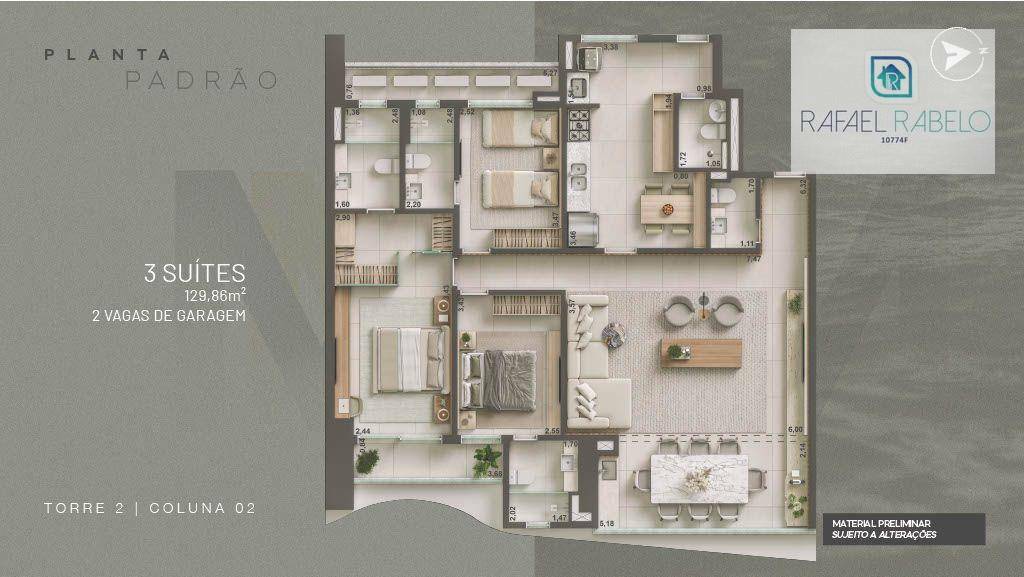 Apartamento à venda com 3 quartos, 129m² - Foto 13