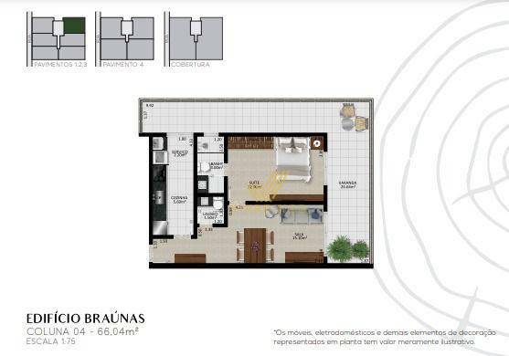 Apartamento à venda com 1 quarto, 55m² - Foto 9