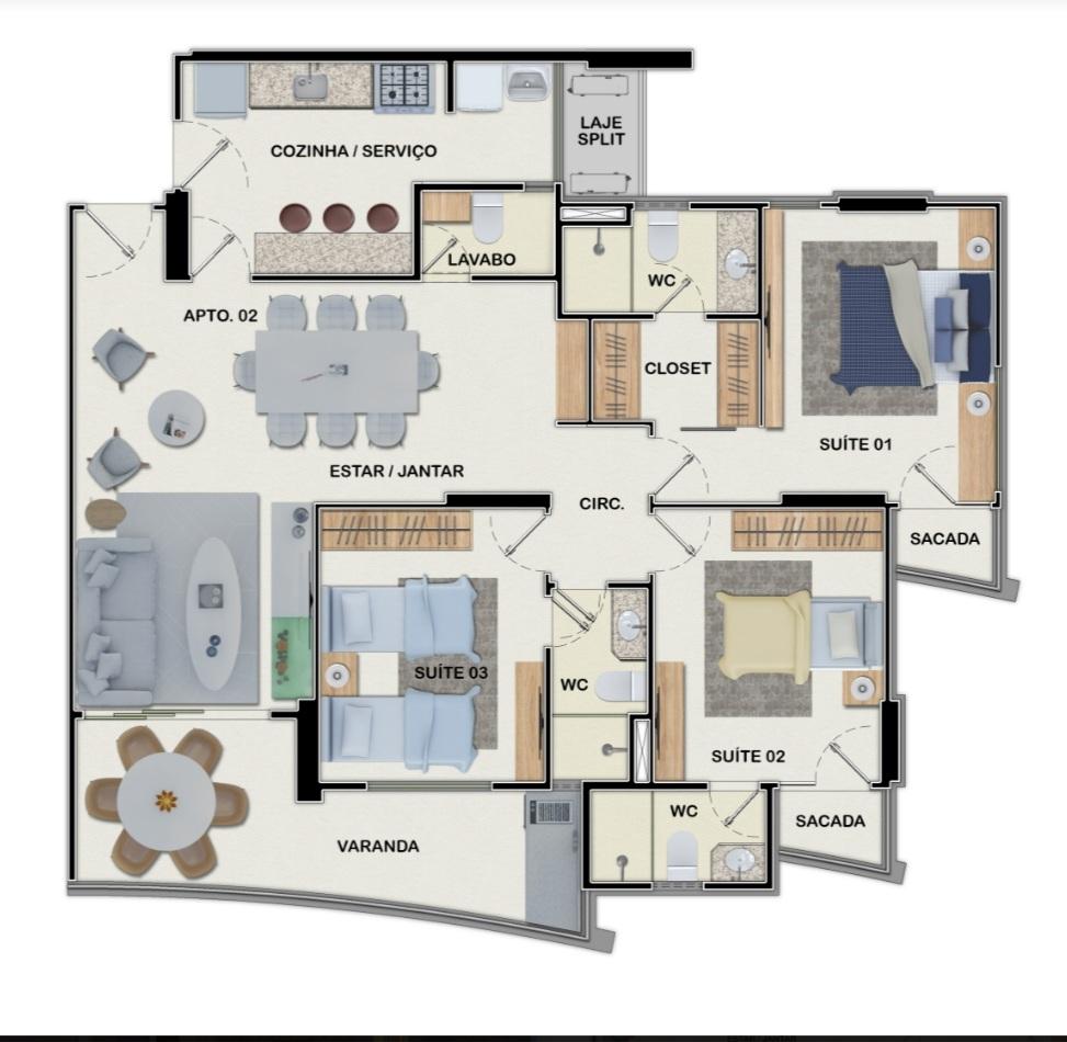 Apartamento à venda com 3 quartos, 100m² - Foto 6