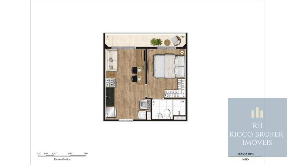 Apartamento à venda com 2 quartos, 35m² - Foto 17