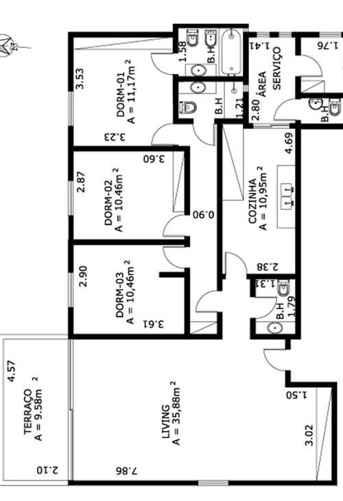 Apartamento à venda com 3 quartos, 140m² - Foto 5