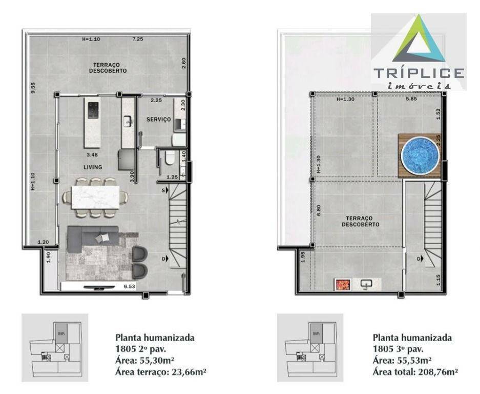 Cobertura à venda com 3 quartos, 208m² - Foto 3