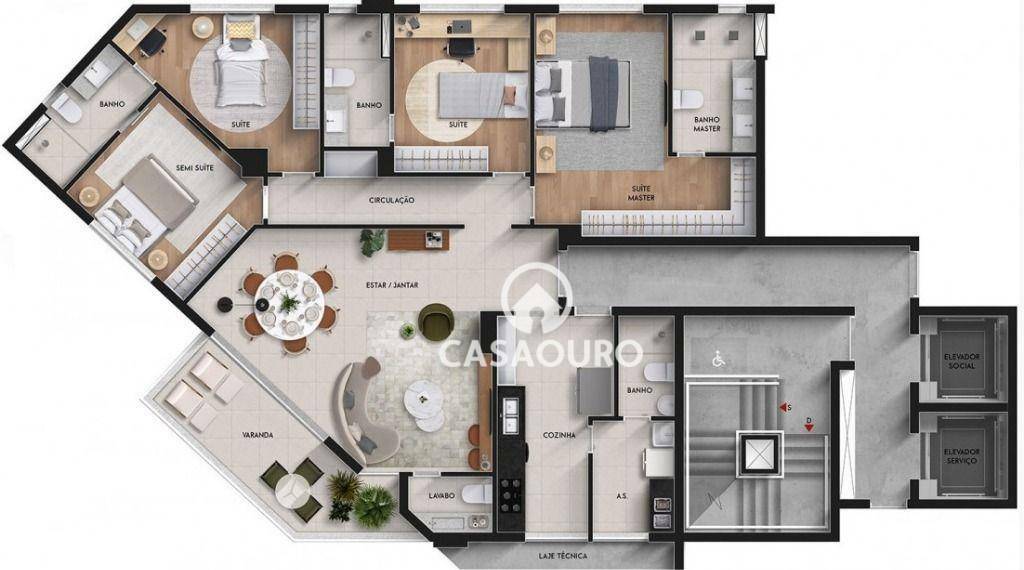 Apartamento à venda com 4 quartos, 140m² - Foto 16