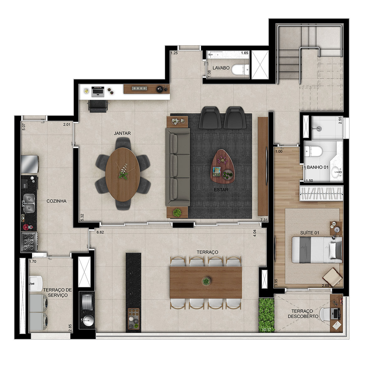 Apartamento à venda com 3 quartos, 270m² - Foto 3