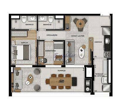 Apartamento à venda com 2 quartos, 75m² - Foto 15