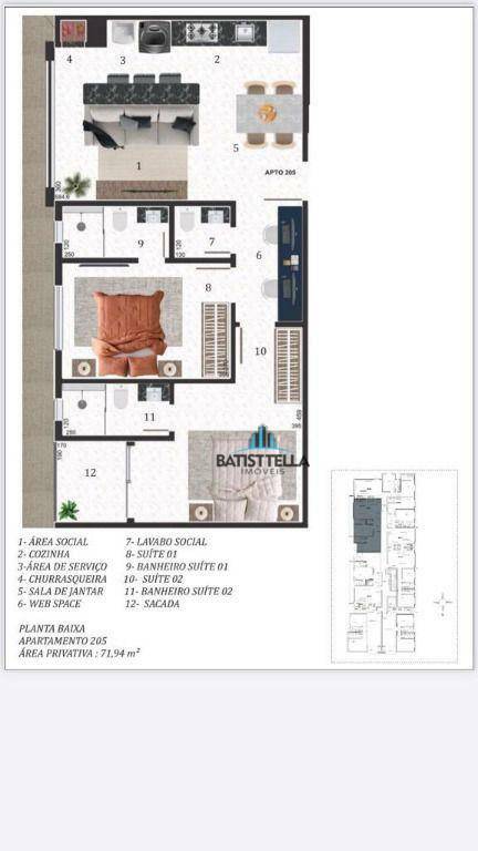 Apartamento à venda com 2 quartos, 85m² - Foto 1