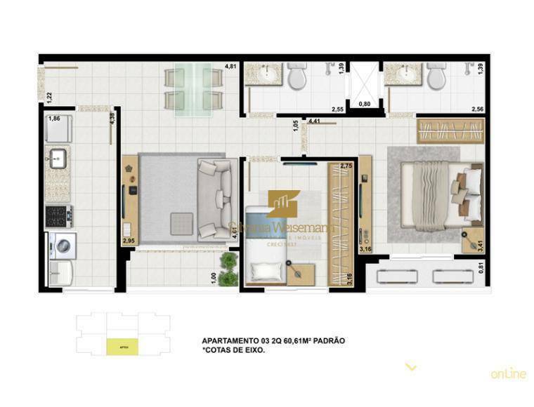 Apartamento à venda com 2 quartos, 60m² - Foto 23