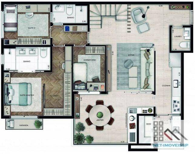 Cobertura à venda com 4 quartos, 220m² - Foto 16