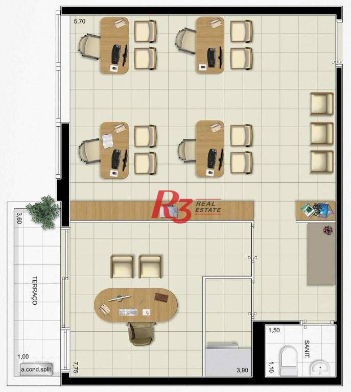 Conjunto Comercial-Sala para alugar, 53m² - Foto 17