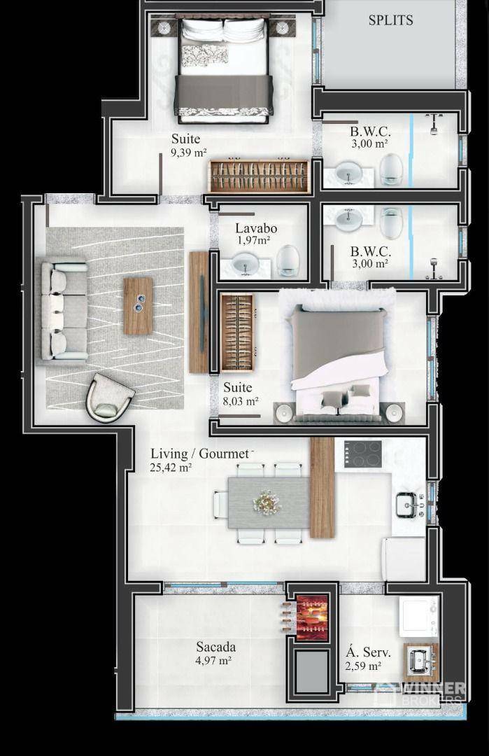 Apartamento à venda com 2 quartos, 69m² - Foto 26