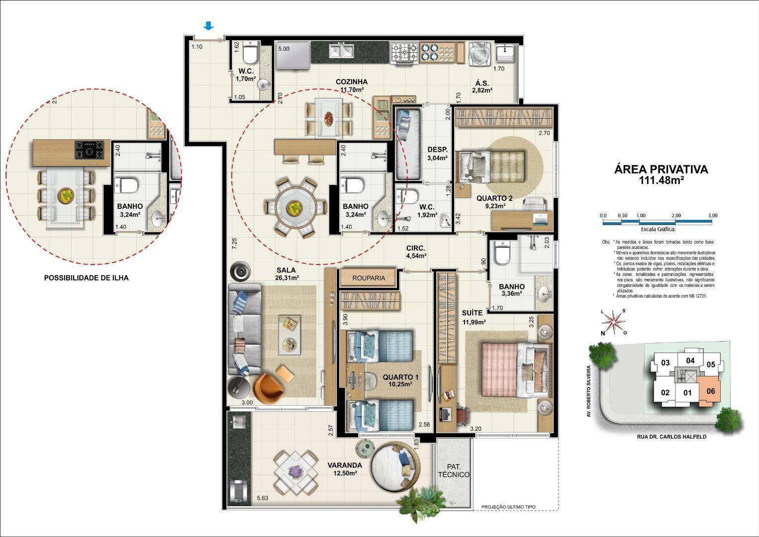 Apartamento à venda com 3 quartos, 118m² - Foto 42