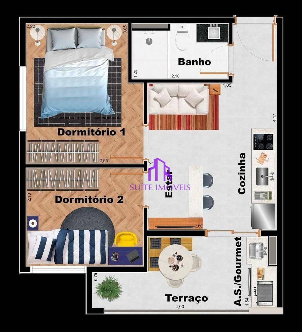 Apartamento à venda com 2 quartos, 44m² - Foto 21