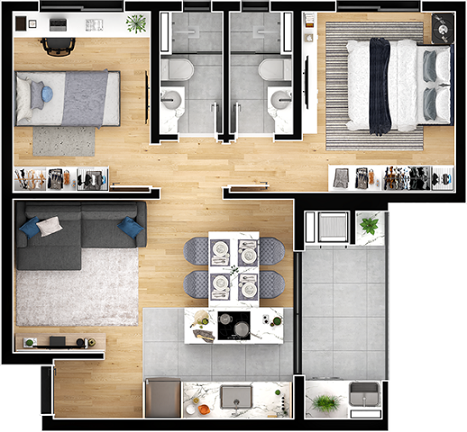 Apartamento à venda com 2 quartos, 56m² - Foto 21