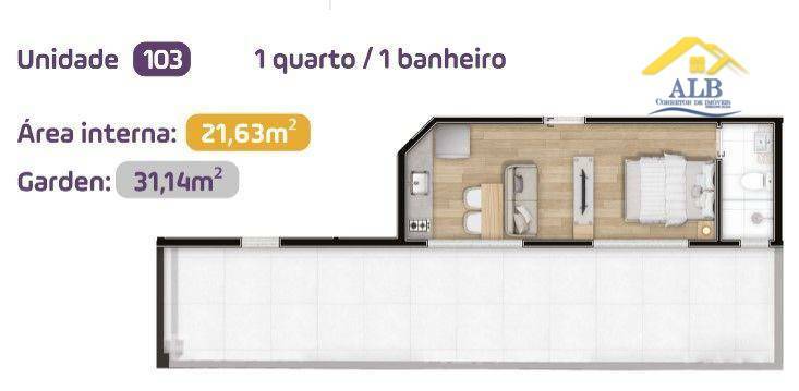 Apartamento à venda com 1 quarto, 21m² - Foto 7