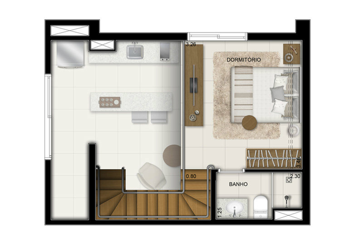 Apartamento à venda com 1 quarto, 40m² - Foto 5