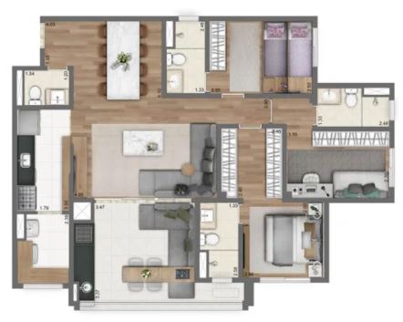 Apartamento à venda com 3 quartos, 110m² - Foto 16